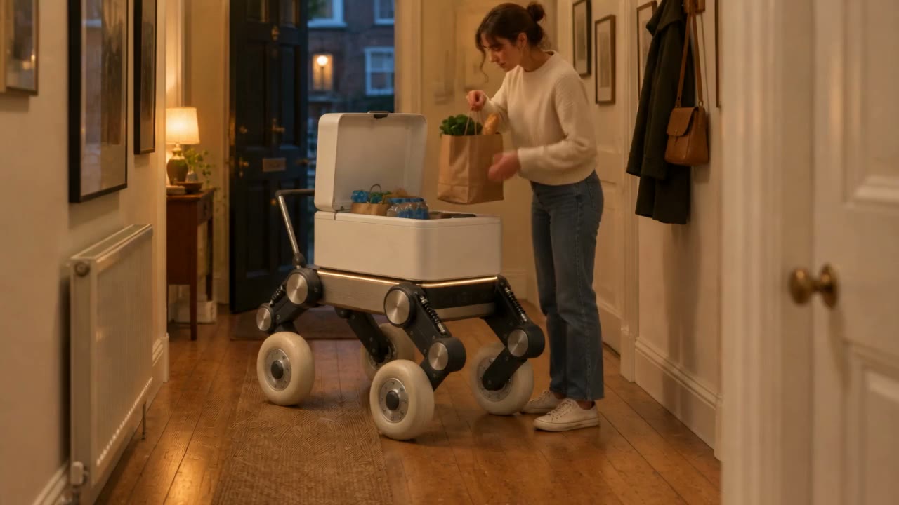 Resident unloading Tag at her door.